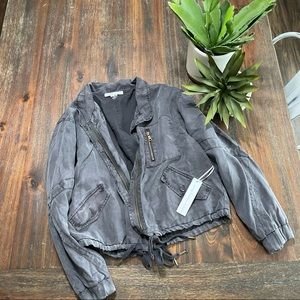 NWT Young Fabulous & Broke YFB XS jacket mineral Gray bomber utility style